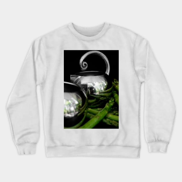 Still life with asparagus Crewneck Sweatshirt by micklyn